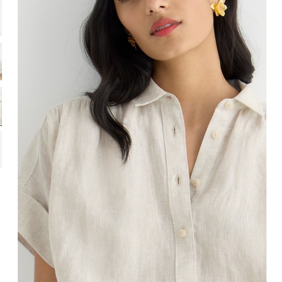 JCREW LINEN RELAX FIT SHIRT DRESS SZ XS NWT - Picture 5 of 9